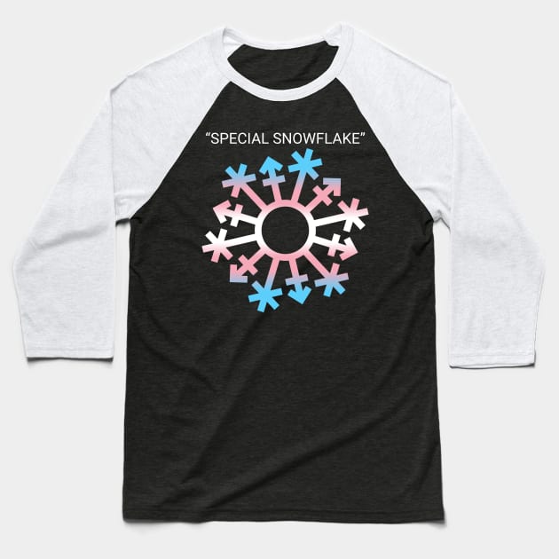 Gender "Special Snowflake" - Trans Flag Colors Baseball T-Shirt by GenderConcepts